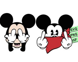 Mickey Fuck You Svg, Mickey Mouse Face Svg, Bad Mickey Svg  - $1.69
