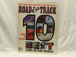 Road and Track Magazine December 1987 10 Best Honda Civic CRX SI Audi A90 Quattr - $12.19