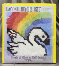 Vintage Rainbow Mills Latch Hook Kit Rainbow Swan 100-35 12X12 - £10.99 GBP