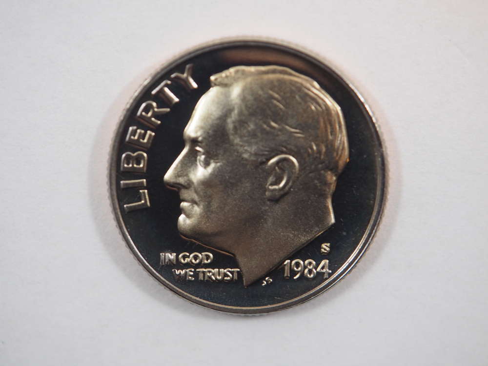 1984 S Roosevelt Clad Dime Proof GEM US Coin Proof (PF) - SKU 115USDMCL - $2.95