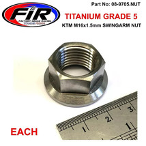 TITANIUM SWINGARM NUT M16x1.5mm 54804038000 HUSQVARNA TC 250 2010-2020 - $18.46