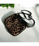 Liz Claiborne Leopard Print Crossbody Bag Purse Handbag Black Brown Gold... - $553.89 MXN