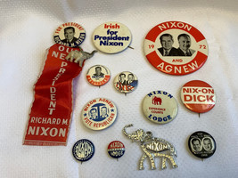 Political Vtg Nixon Button Pin Lot Presidential Campaign Republican Candidate - £47.86 GBP