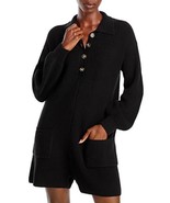 MSRP $78 Aqua Knit Romper Black Size Small - $667.40 MXN