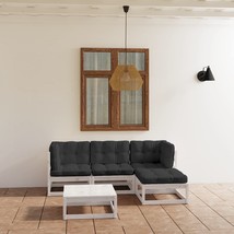  Garden Lounge Set White, Anthracite - $10,154.23 MXN
