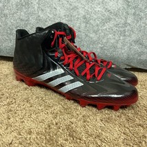 Adidas Mens Football Cleats 16 Black Red Shoe Lacrosse Crazyquick Mid Top A1 - £23.60 GBP