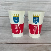 Lot of 2 Vintage Kansas City Royals Coca-Cola Souvenir Stadium Plastic Cups - £10.38 GBP