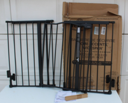 Regalo Deluxe Home Accents Widespan Baby Pet Gate Black Metal Security 1... - $64.34