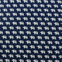 Ronnie Gold Ellie Indigo Blue Elephant Elephants Cotton Fabric By The Yard 54&quot;W - £5.83 GBP
