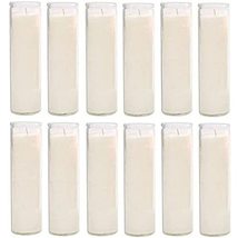 Glass Assorted Religious Candle, White, Case of 12 (1) - £23.85 GBP+