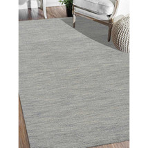 10 x 10 ft. Hand Knotted Gabbeh Wool Solid Square Area Rug Light Blue - $435.25