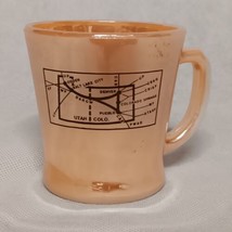 D&amp;RGW Railroad Advertising Coffee Mug Rio Grande Fire King Peach Luster ... - $16.95