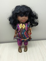 Tyco Sparkle Pretty Kenya Doll AA purple outfit black hair Kente bag Vintage &#39;93 - £23.70 GBP