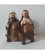 Nativity Figurine Statue Joseph Mary and Baby Jesus on Donkey - $14.94