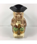 Wood &amp; Sons Toby Jug 6.75&quot; Seated Man Figurine Mug Pipe Brown Coat Green... - £58.39 GBP