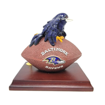 NFL Baltimore Ravens Desk Clock Pen Mascot Set Football Logo - $39.14