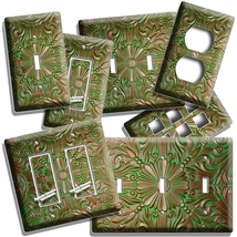 Rusted Copper Green Patina Repousse Style Light Switch Outlet Wall Plates Decor - £13.66 GBP+