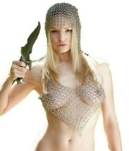 10 mm Best Birthday Gift New Sexy Chainmail Bra + Pantie+ Coif Costume - £48.39 GBP