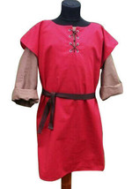Medieval Tunic Red Style Amazing Super Mast Classic Clothing Theater 1 - £57.73 GBP+