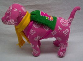 Victoria&#39;s Secret Pink Puppy Dog W/ Scarf &amp; Bag 8&quot; Plush Stuffed Animal Toy - £11.61 GBP
