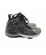 Nike LeBron XVII (17) Kids Basketball Shoe Gray/Black Size 6Y - $33.69