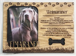 WEIMARANER Dog Profile Laser Engraved Wood Picture Frame Magnet - £10.82 GBP