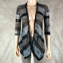 Striped Lace Cardigan Urban Outfitters Sparkle &amp; Fade (Size Small) - £8.22 GBP