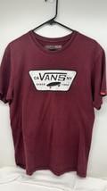 VANS CA NY 1966 T Shirt Adult M Red White Logo Classic Crew Tee Cotton Mens - £7.85 GBP