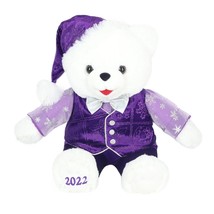 Holiday Time 15 inch Snowflake Teddy Bear 2022,Snowflake Purple Boy - £27.16 GBP