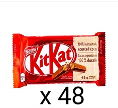 48 x Kit Kat kitkat Chocolate Candy Bar Nestle Canadian 45g each - $71.60