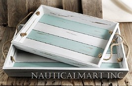 Crate Trays with Rope Handles Set of 2 By NauticalMart - £190.79 GBP