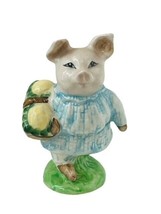Pig Figurine Beswick Beatrix Potter Piglet 1948 Warne Little Robinson vtg basket - £31.11 GBP