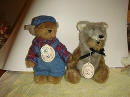 Boyds Bears 2000 Edmund &amp; Matthew Wolf Plush Bears - £28.05 GBP