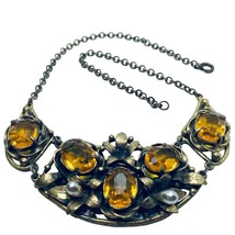 Art deco Gold Tone Necklace 17” - $103.86