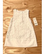 Gymboree Sleeveless Dress with Floral Lace Overlay, White - Size 12/18 m... - £11.72 GBP