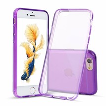 iPhone 6s iPhone 6 case Bumper Silicone Case Cover Protective Clear PURPLE - £4.40 GBP