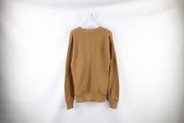 Vtg 70s Streetwear Mens Small Blank Knit Kurt Cobain Cardigan Sweater Brown USA - £71.18 GBP