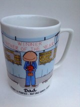 Winner mug father of the year &quot;nobody is perfect but dad comes close&quot; papel - $6.64