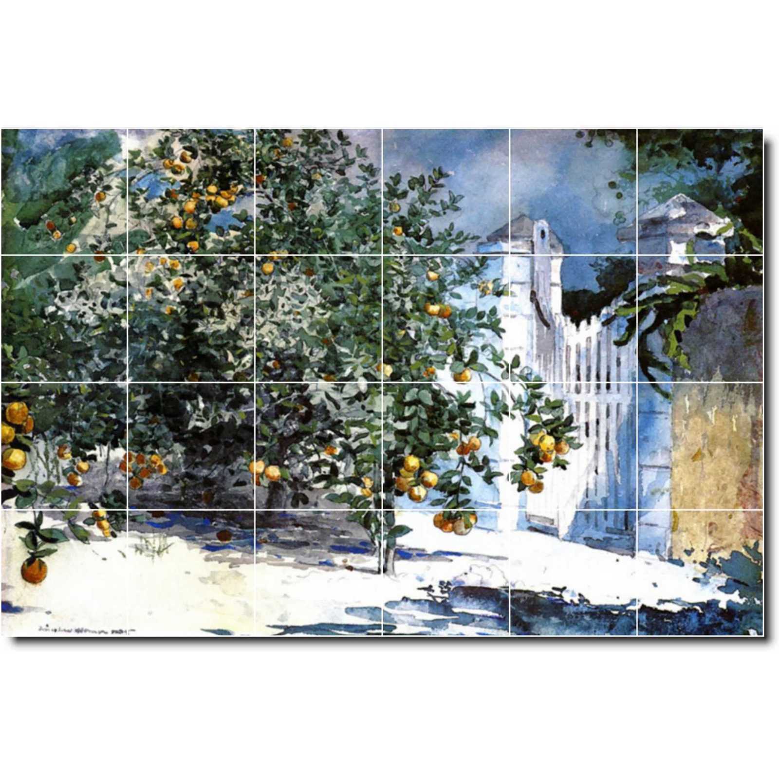 Homer winslow orange tree nassau aka orange trees and gate