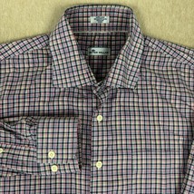 Peter Millar Mens XL Button Down Dress Shirt Plaid Performance Stretch O... - £17.48 GBP