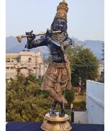 23&quot; Vittu Kalali | Standing Lord Krishna Playing Flute | Handmade | Home... - £438.84 GBP