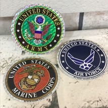 United States Armed Forces Sticker Decals Lot Of 3 Army Marines Air Forc... - $14.84