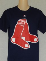 Boy&#39;s Red Sox T-Shirt Youth Size Large 14-16 Boston Blue Logo NEW MLB Baseball - £11.02 GBP
