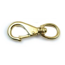 2-3/4&quot; Brass Swivel Eye Spring Snap Hooks (10 pcs.) - £68.11 GBP