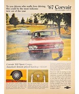 67 CORVAIR - CHEVROLET - Rear Engine Road Car - 1966 Print Ad - $257.68 MXN