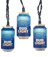Budweiser Kurt Adler 10-Light Bud Light Beer Can Light Set - $26.29