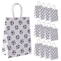 16Pcs Soccer Party Favor Paper Bags, Football Themed Party Bags With Han... - £19.11 GBP