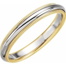 Authenticity Guarantee 
14K Yellow and White Gold 3.5 MM Half Round Wedd... - £509.85 GBP+