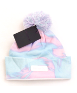 Hurley Blue &amp; Pink Knit Cuff Pom Beanie Youth Girl&#39;s 7-16 NWT - £27.58 GBP