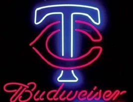 Budweiser Minnesota Twins MLB Beer Neon Sign 17&quot;x14&quot; Ship  - £99.46 GBP